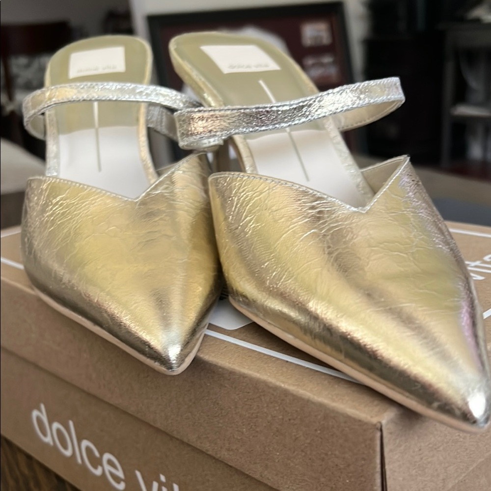 Dolce Vita Mules - Metallic Silver, Kamika, Size 9W